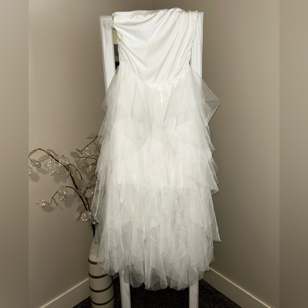 💍SHEIN ruffle White Dress - Picture 1 of 3